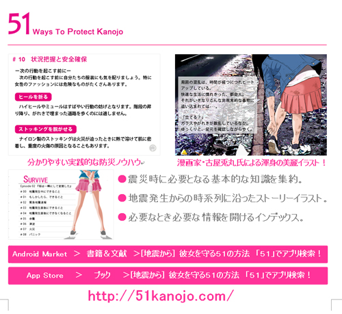 防災マニュアルアプリ 彼女を守る51の方法 Iphone版85円 Android版99円にて販売 株式会社 ユーマインド